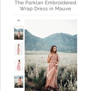 Piper & Scoot Parklan Embroidered Wrap Dress NWT